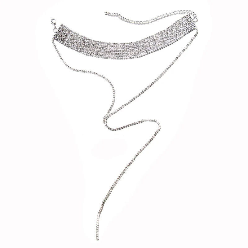 Горный хрусталь колье кристалл gem роскошные Чокеры Ожерелья для мужчин 2017