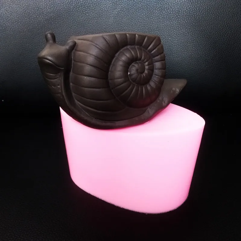 3D форма улитки для бетонного цветочного горшка DIY украшения сада Настольный кашпо из цемента силиконовый горшок