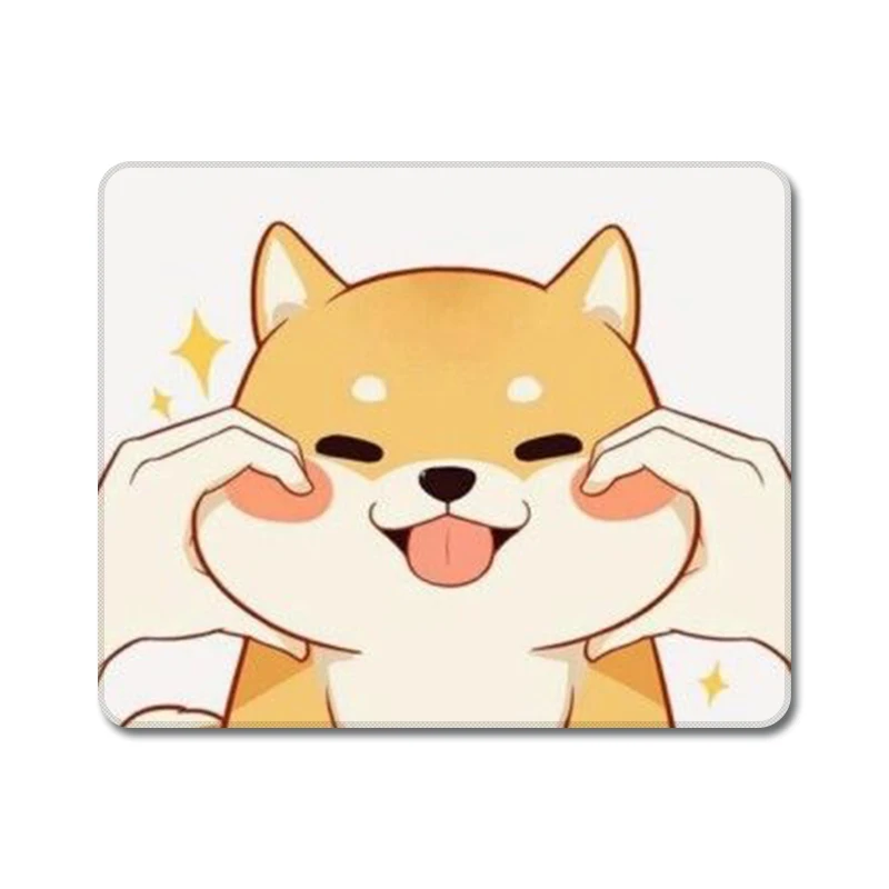 Shiba Inu Doge мультфильм животных дети природа резиновый коврик для мыши ноутбука