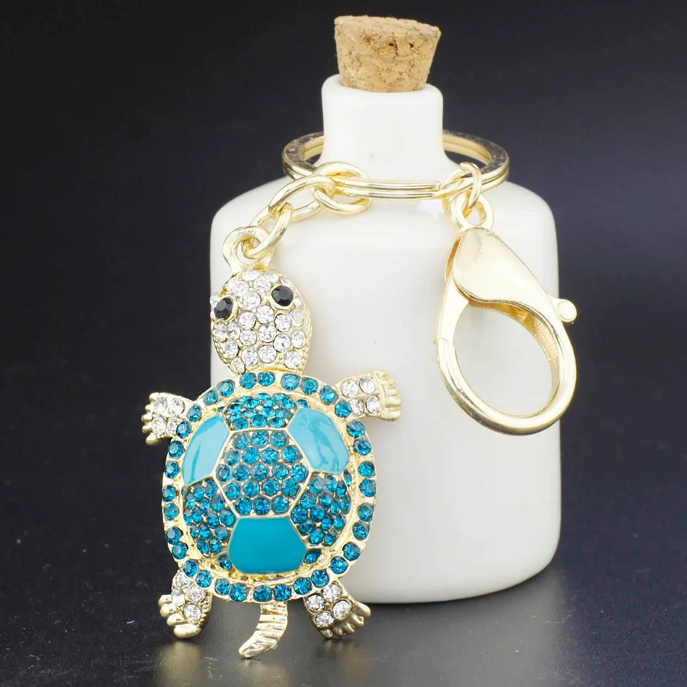 Dalaful Милая Черепаха Кристалл брелок брелки для автомобиля сумки кулон аксессуары
