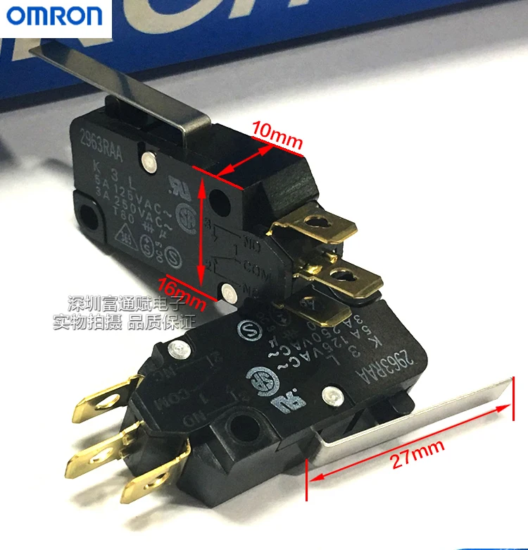 

Импортный японский большой микропереключатель OMRON K3L с ручкой, 3-контактный сенсорный переключатель с кнопкой, 5 А, 125 В переменного тока, 3a250 В...