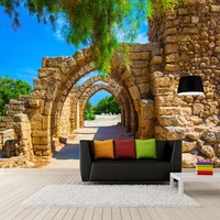 photo wallpapers stereo arches stone brick wall murals living room dining room creative backdrop wall cloth papel de parede 3d