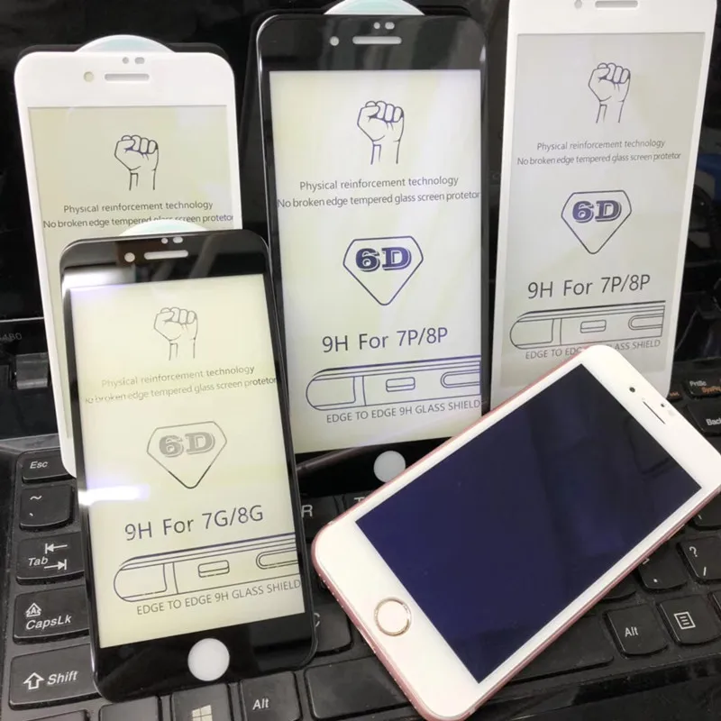 LUPHIE 6D полное клеевое Покрытие Закаленное стекло для iPhone X XS Max XR Защита экрана 8 7 6S 6