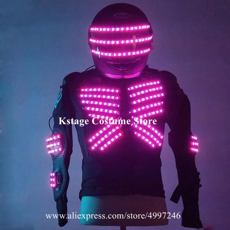 Светодиодные костюмы RE28 Tron с разноцветной подсветкой сценический костюм певицы