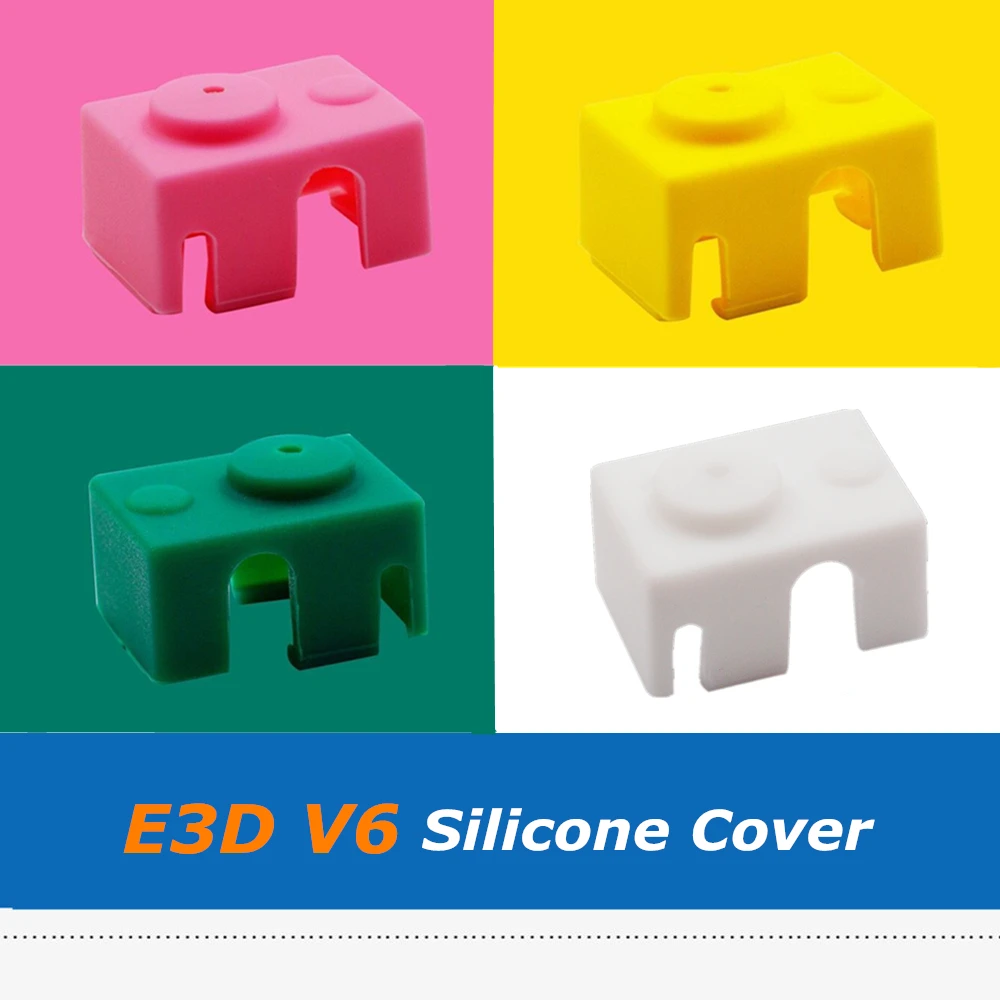 

3pcs/lot 3D Printer Parts E3D V6 Aluminum Block PT100 Version Warm Insulation Silicone Cover Sock Heated Block Case