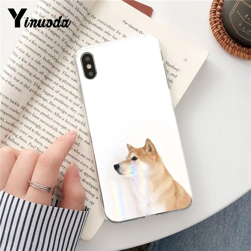 Yinuoda Шиба ину собака красочные милые аксессуары для телефона чехол iPhone 8 7 6 6S Plus X 10
