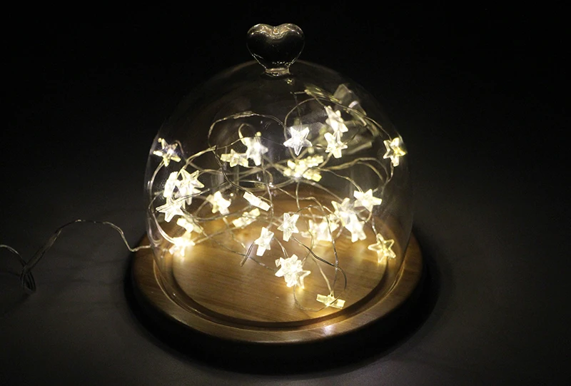 5 м/10 м led starry fairy светильник Рождественский светильник светодиодной батареей гирлянда на медной проволоке со звездами светильник для свадьбы/вечерние украшения