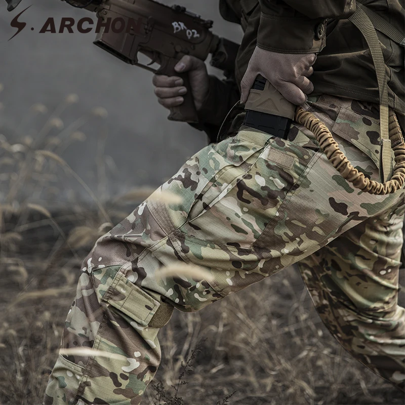 Мужские военные тактические брюки S.ARCHON CP камуфляжные армейские штаны спецназа