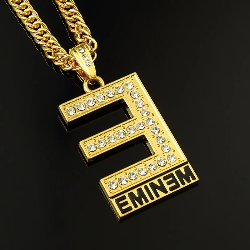 Мужская цепь в стиле хип хоп с надписью ожерелье Eminem длинные цепи подвески из