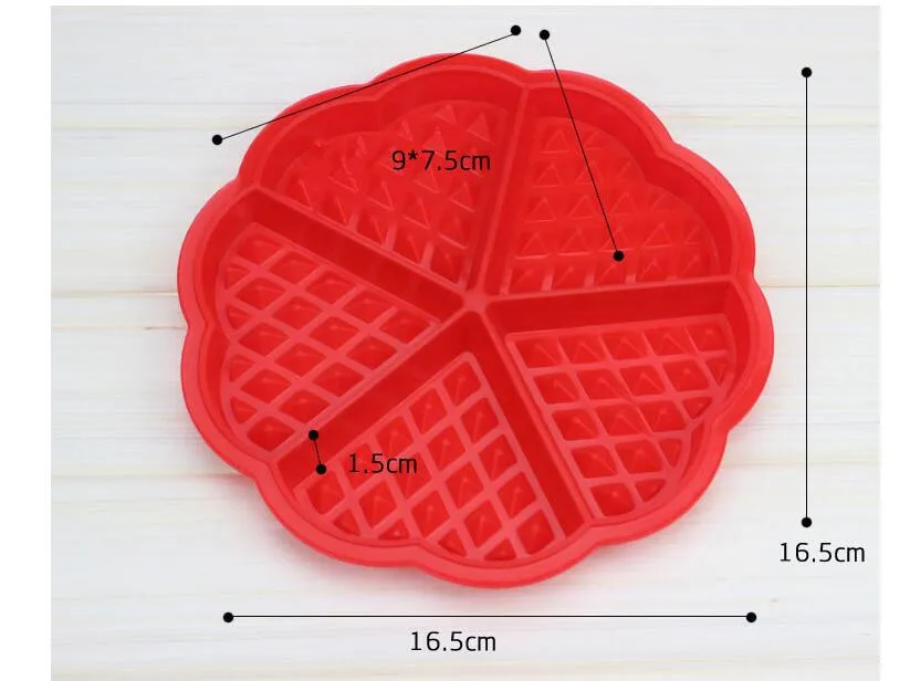 Инструмент для силиконовой формы 1 х Форма вафель в форме сердца 5 полости
