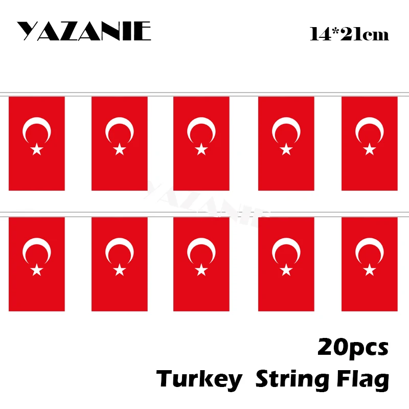 YAZANIE 14*21 см 20 шт. 5 метров турецкого флага лидер продаж подвесной маленький