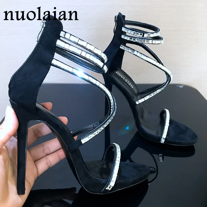 

2018 Womens Spring Sandals High Heel Shoes Woman Wedding Shoes Sexy Lady High Heels Pumps Women Crystal Party Prom Slippers