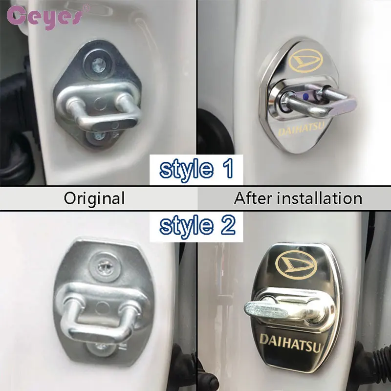 Ceyes искусственная сталь 3D автомобильный Стайлинг чехол для Daihatsu Terios Charade Mira
