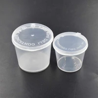 50 pcs lot small clear disposable plastic sauce cups food storage containers transparent packaging boxes lids