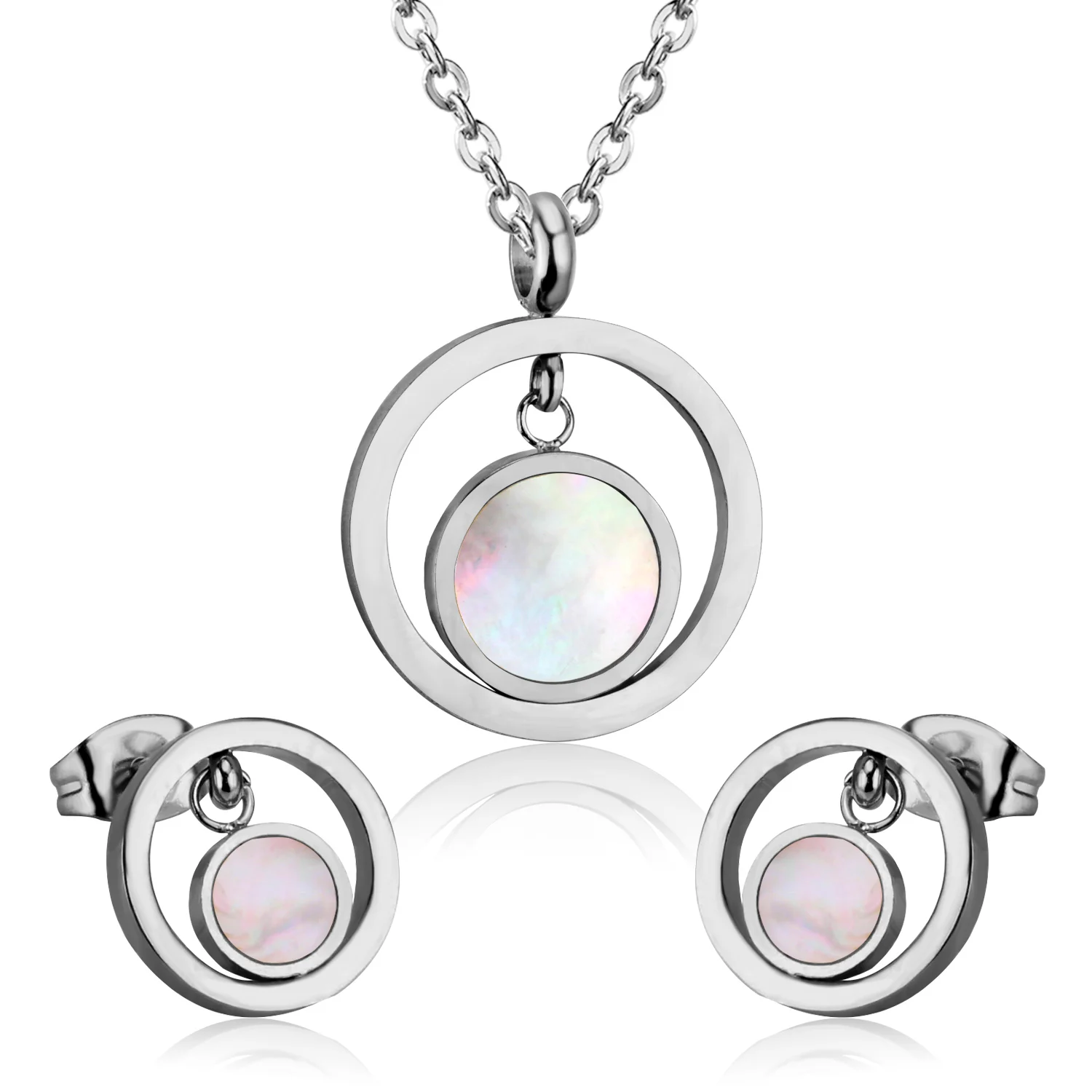 LUXUKISSKIDS ожерелье с подвеской маленькие серьги гвоздики ювелирный набор золотой