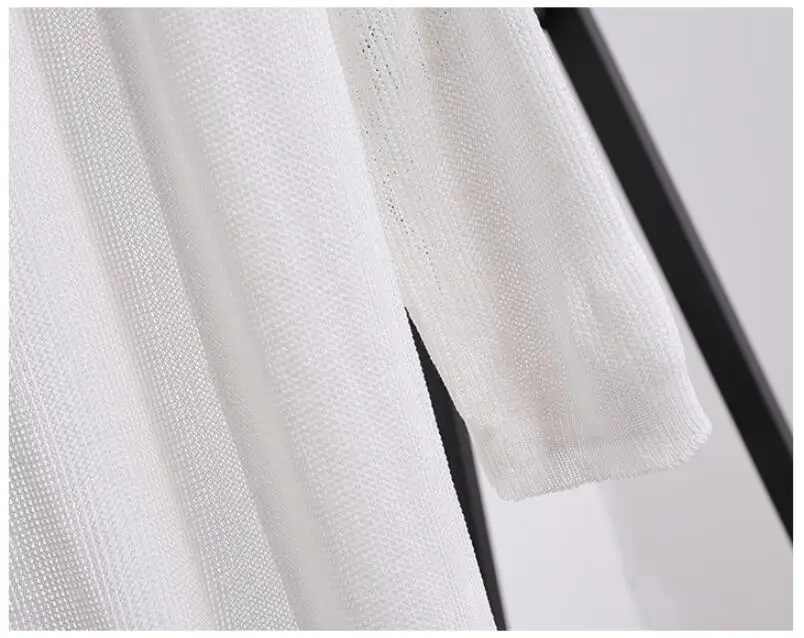 gkfnmt Women Summer Cardigan 2018 New Three Half Sleeve Casual Thin Coat Loose Long Knit Sun Protection Tops Ice silk |