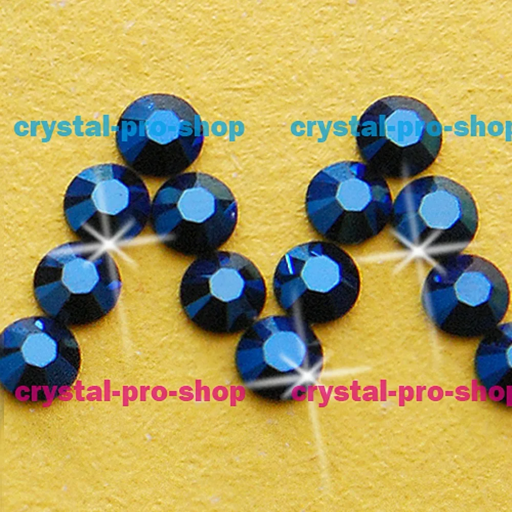 Элементы Swarovski синий металлик(METBL)(без горячей фиксации/горячей фиксации) железо на(ss3-ss34)(1 мм-7 мм) плоские с оборота Стразы