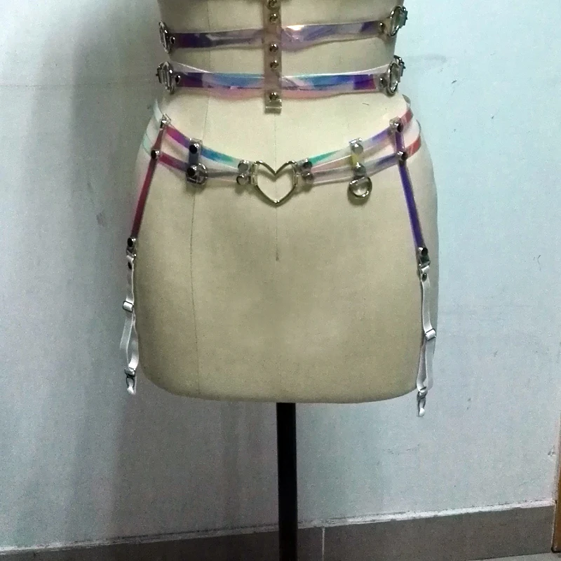 Подвязки для ног с голограммой пикантные двухрядные подвязки ручной работы в