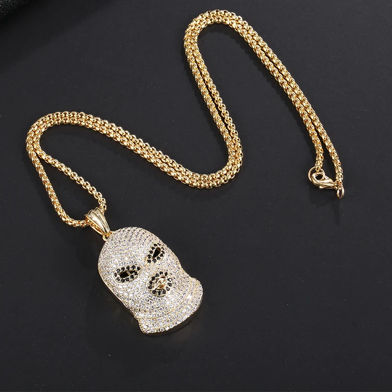 Тренды подвесное ожерелье в стиле хип хоп с медным цирконом ювелирные изделия