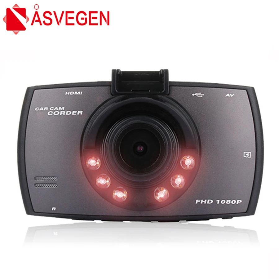 Автомобильный видеорегистратор Asvegen с двойным объективом Full HD 1080P 2 7 дюйма WDR g