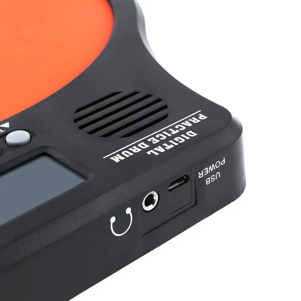

8 Inch Multifunction Electronic Dumb Drum Pad with Speed Detection Digital Metronome Practice Drum 3 IN1 for Jazz Drums Exercise