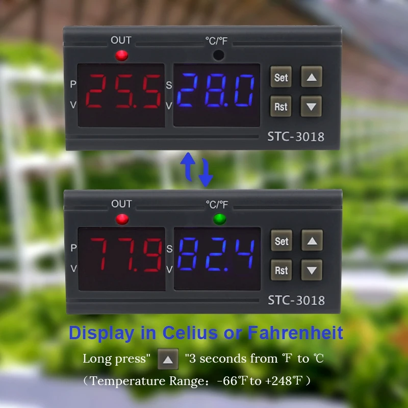 Для Stc-3018 цифровой измеритель температуры и влажности 110-220 В 10 А термостат двойной дисплей термометр контроллер гигрометра регулятор