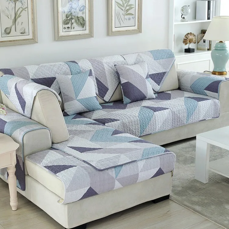 Чехлы для диванов для гостиной, клетчатые чехлы для диванов, полотенец, диванов, хлопковые нескользящие чехлы для диванов, современный минималистичный угловой чехол для сидений