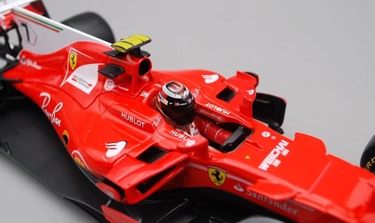 Гоночный автомобиль Bimei высокой 1:18 Ferrari SF70 H модель из сплава F1 KIMI Wattle 2017|Статуэтки