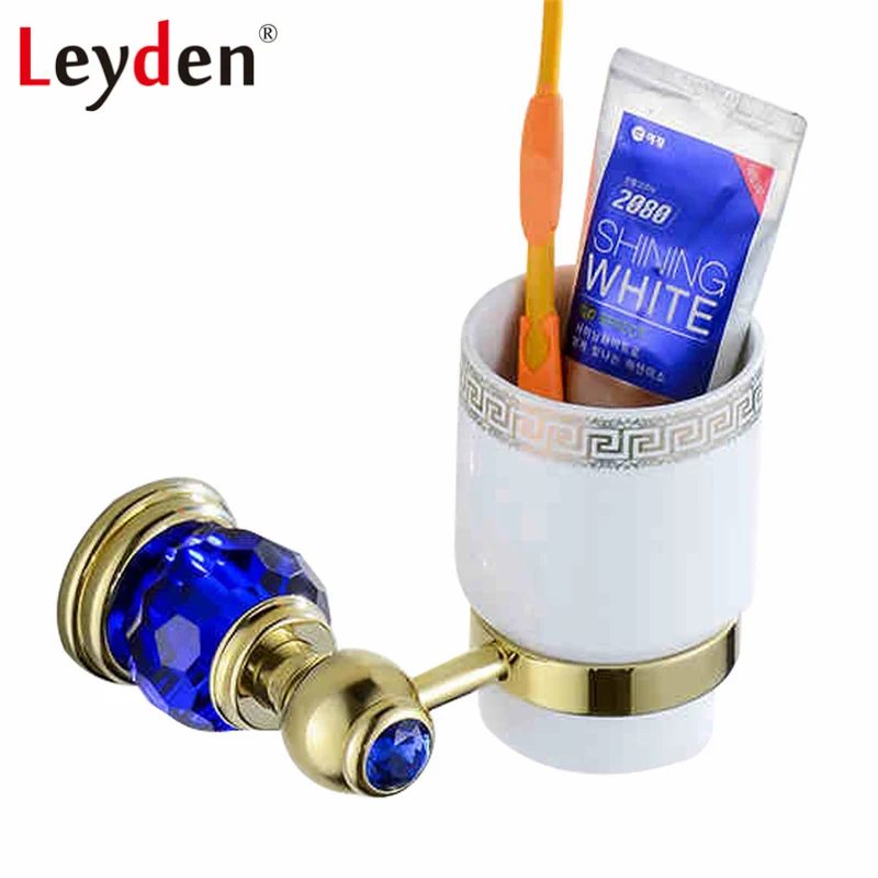 Роскошный латунный настенный держатель для зубной щетки Leyden с золотым покрытием