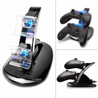hot sale usb led light dual controller charging dock station charger for microsoft xbox one controllers gamepad game accessories