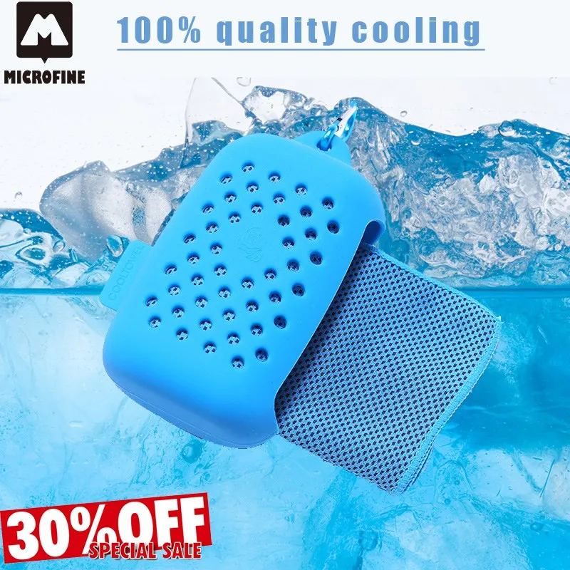 light blue Microfine охлаждающее полотенце для спортзала, спорта, путешествий, рук, практичное, стойкое, для лица, мгновенное, ледяное, микрофибра, полотенце для плавания s, быстросохнущее, облегчение тепла - Цвет: light blue