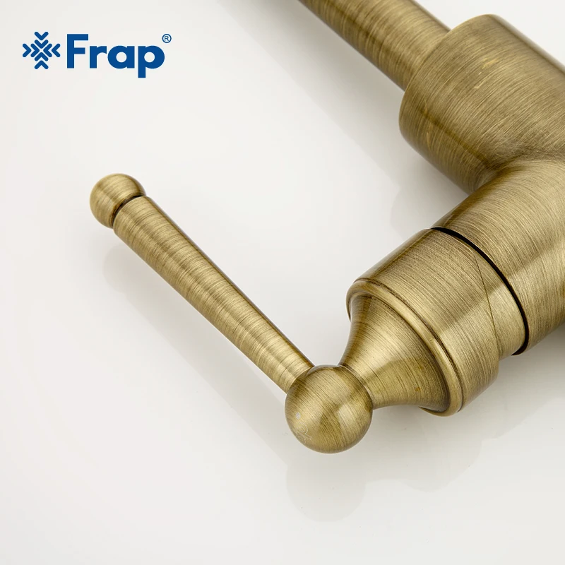 FRAP Новое поступление Одной ручкой Кухня кран античная бронза горячей и холодной