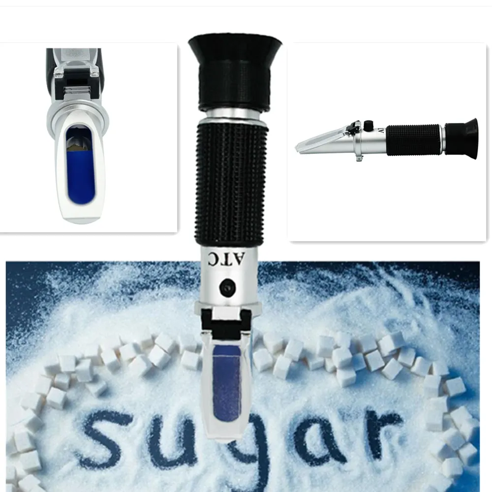 50 шт. ручной 0~ 32% по оптовым ценам SugarTest метр УВД измерение количества сахара инструмент Мёд измеритель влажности Портативный концентрации чистого сахара детектор 30% OFF