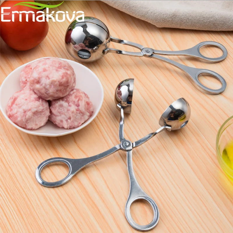 Ермакова, не приклеивающийся мясной Баллер из нержавеющей стали, мясной Баллер, Тонг, для торта, поп, фрикадельница, ледяная ложка для теста, для кухни