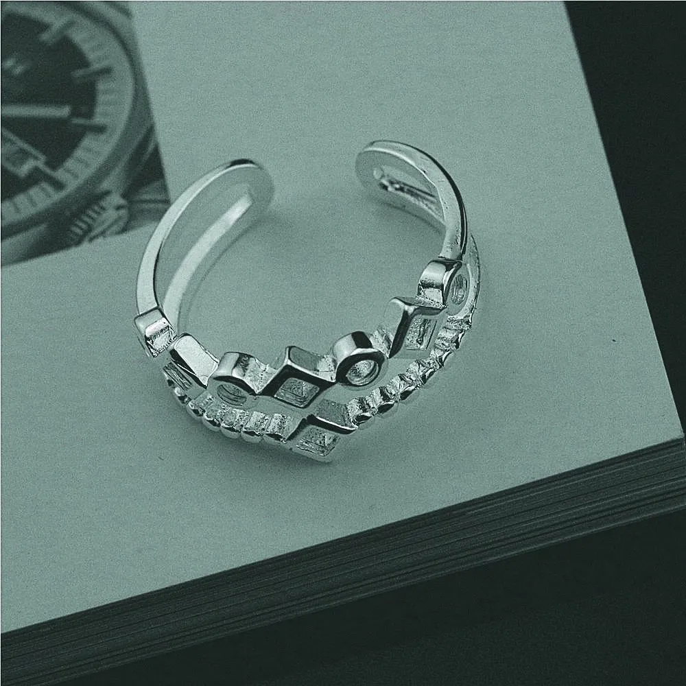 Открытое кольцо из стерлингового серебра 925 пробы с цирконием новое уникальное