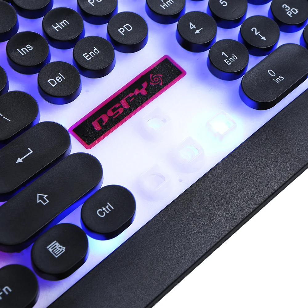 Игровая клавиатура с радужной светодиодной подсветкой игровая эргономичный