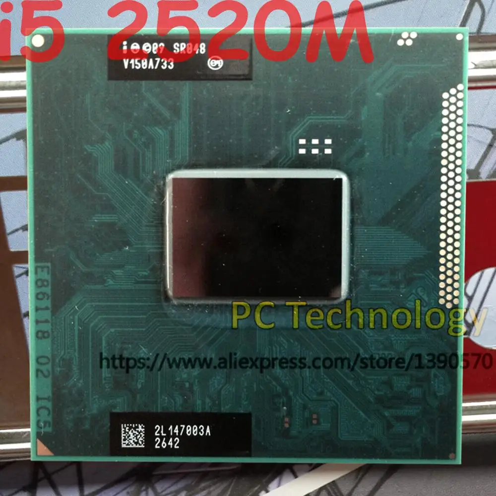 Оригинальный процессор Intel core 2 50 ГГц 3 Мб двухъядерный SR048 I5 2520M FCPGA988 ноутбук