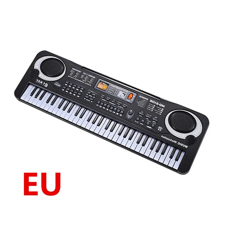 6106 EU 61 клавишная Цифровая Музыкальная электронная клавиатура, клавишная доска, подарок, электрическое пианино, подарок для детей, раннее обучение, инструмент для детей, Новое поступление - Цвет: 6106 EU