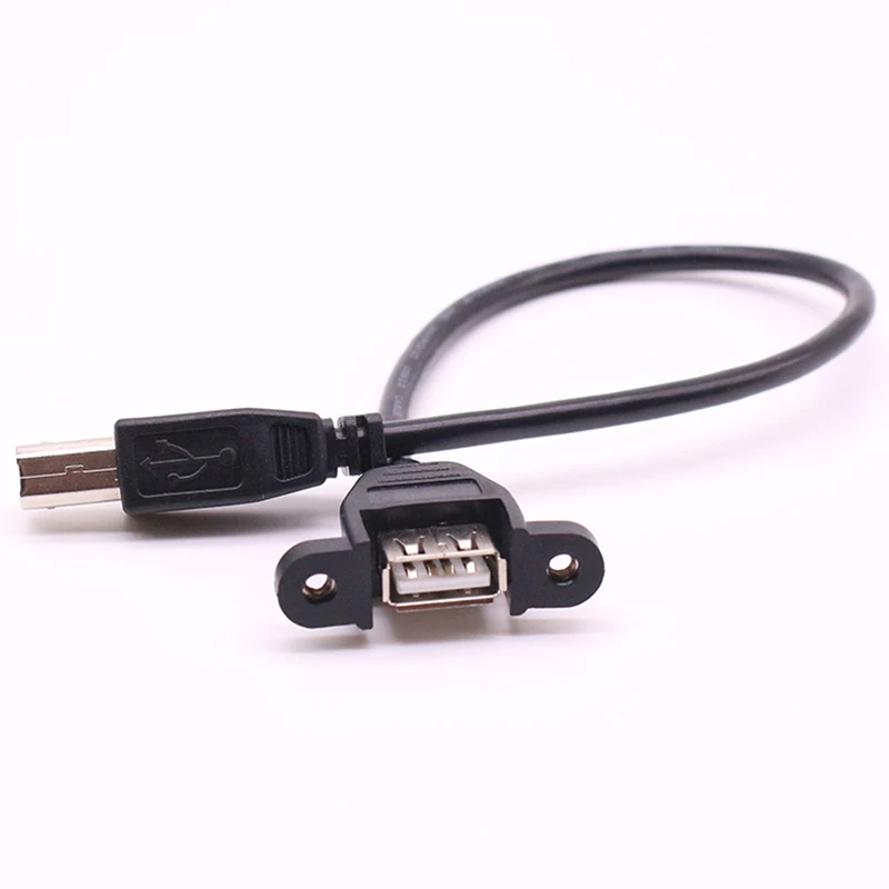 10 шт./лот Удлинительный Кабель USB 2 0 штекер гнездо с винтовой панелью из фольги +