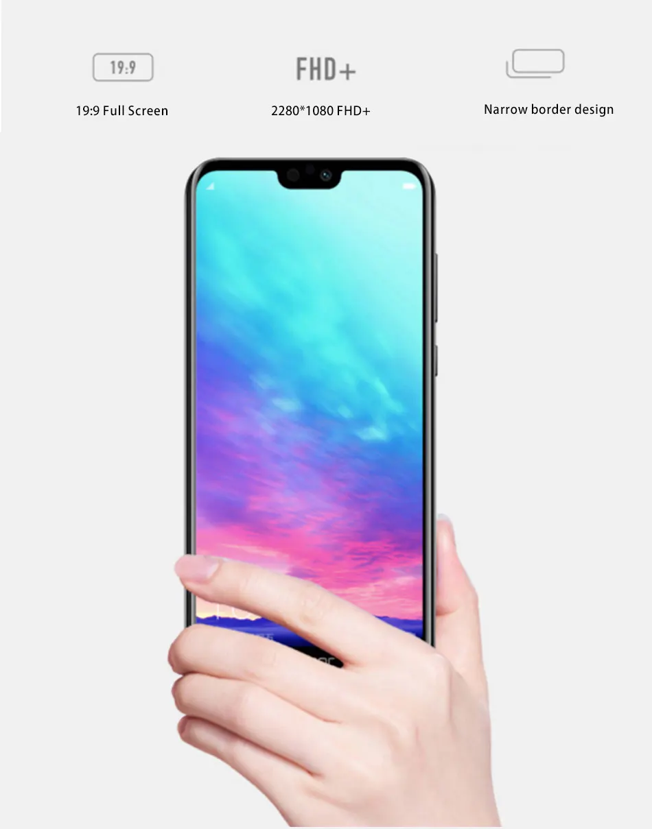 Совершенно мобильный телефон Honor 9i 5,8" смартфон 4 Гб ОЗУ 128 Гб ПЗУ Kirin 659 Deca Core Распознавание отпечатков пальцев на весь экран