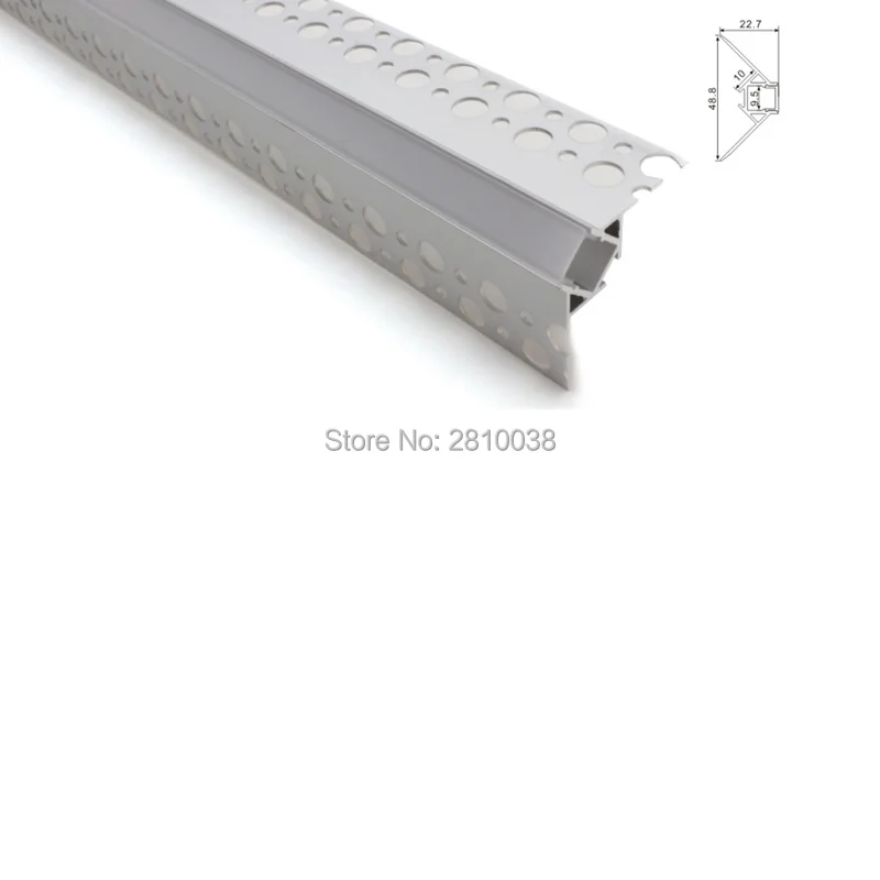 

20 X1 M Sets/Lot 120 degree beam angle led aluminium housing channels and V shape aluminum profile for led outer wall corner