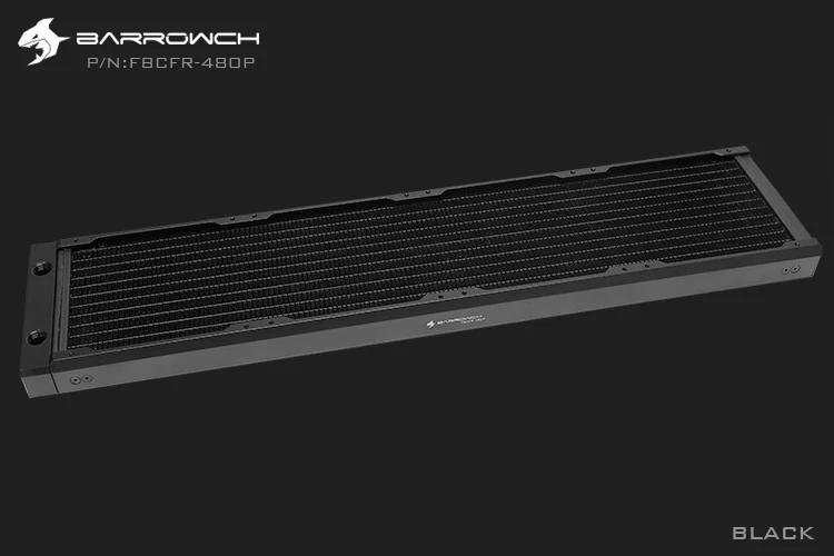 Barrowch Хамелеон рыбы модульные 480 мм радиаторы, акриловые/POM съемные радиаторы, подходит для 120 мм вентиляторов FBCFR-480P - Цвет лезвия: Pom black