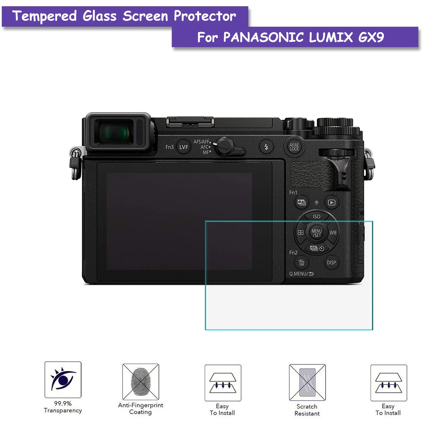 Закаленное защитное стекло 9H для ЖК экрана защитная пленка Panasonic DC GX9GK/LUMIX GX9