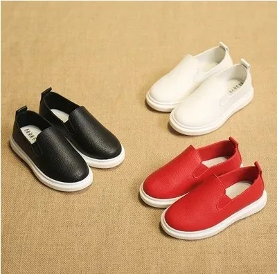 Новые мальчики девочки искусственная кожа дышащий loafer кроссовки детей shoes для
