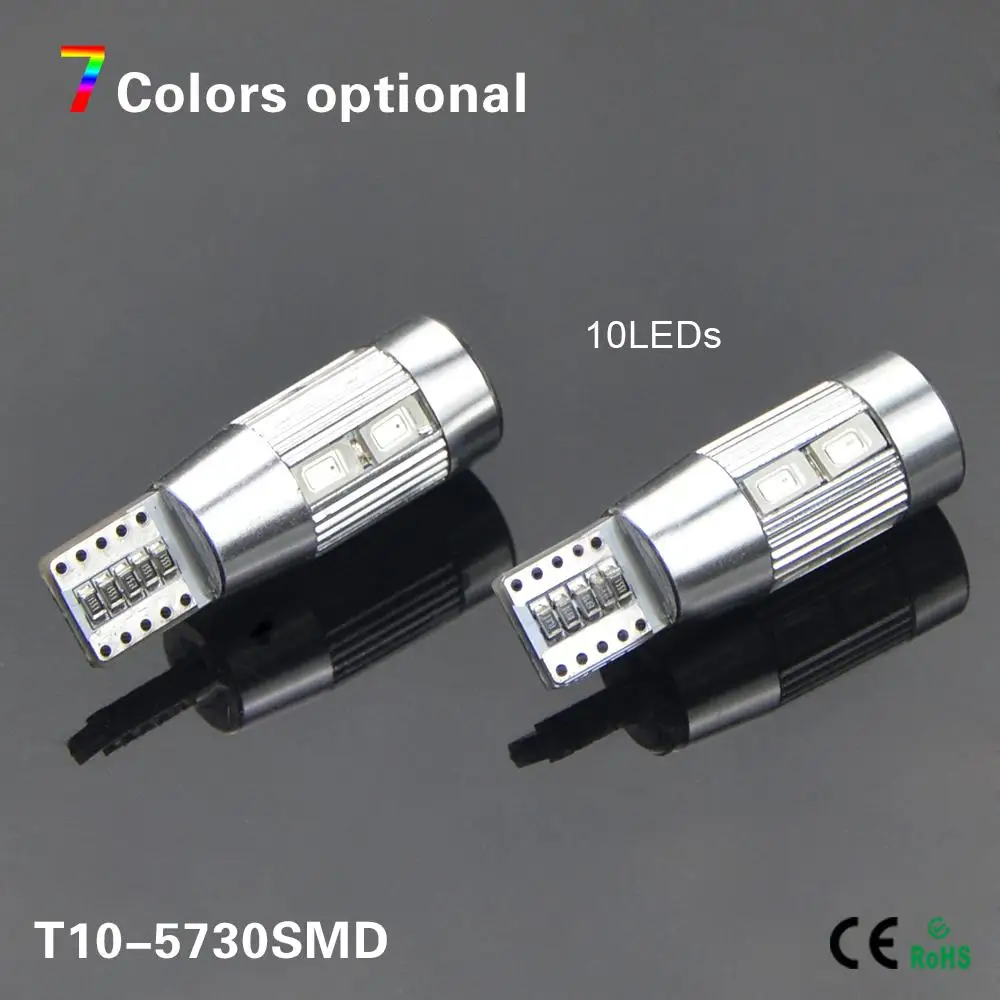 1X Высокая мощность авто светодиодный свет автомобиля T10 W5W 194 Canbus 5730SMD 10