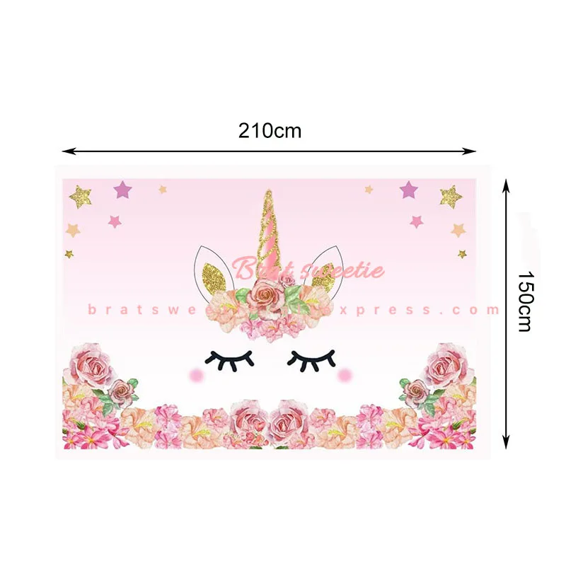 UNC eyelash backdrop Вечерние одноразовые столовые приборы в виде единорога, баннеры с флагом, Детские баннеры для девочек на первый день рождения, вечерние скатерти - Цвет: UNC eyelash backdrop