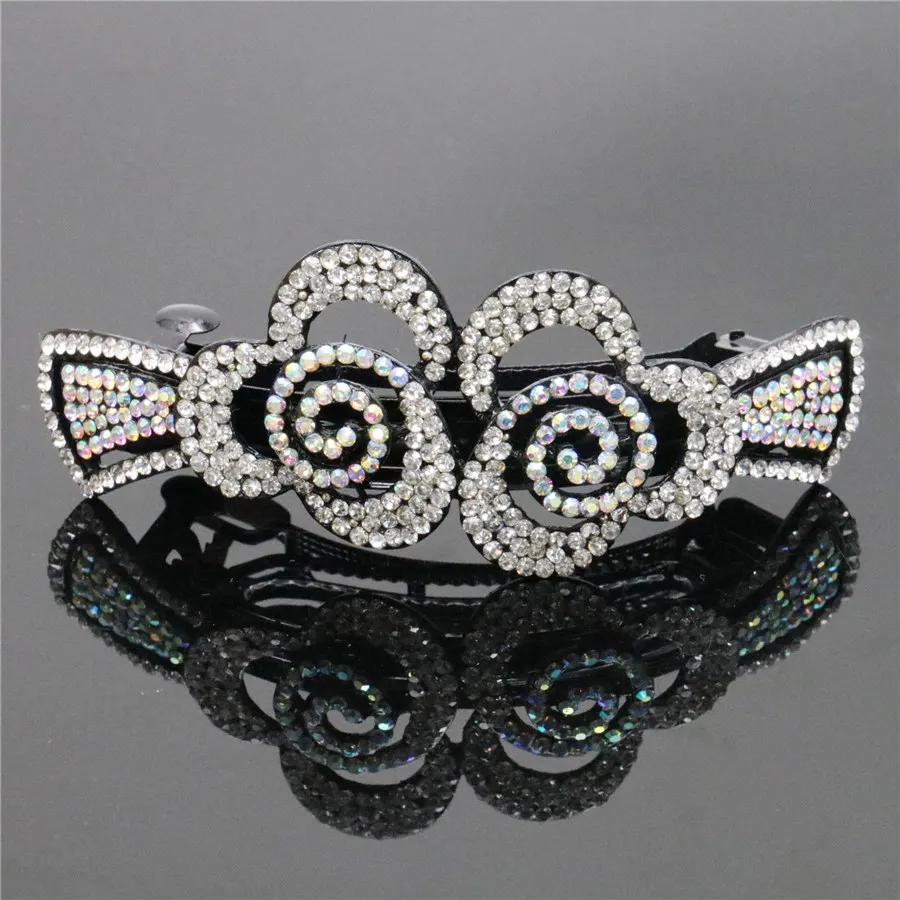 Pure White Roses Flower Wedding Hair Accessories for Bride Hairpins Crystal Rhinestone Decorations Clip Women Barrettes | Украшения и