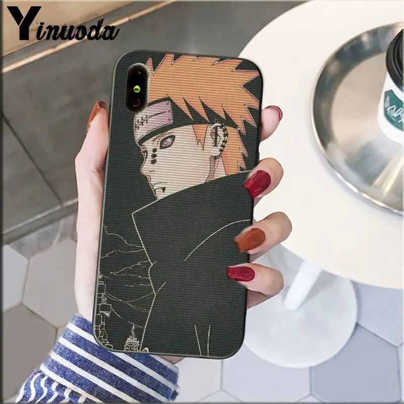 Yinuoda Naruto xiao pain мягкий силиконовый черный чехол для телефона iPhone 5 5Sx 6 7 7plus 8 8Plus X XS MAX