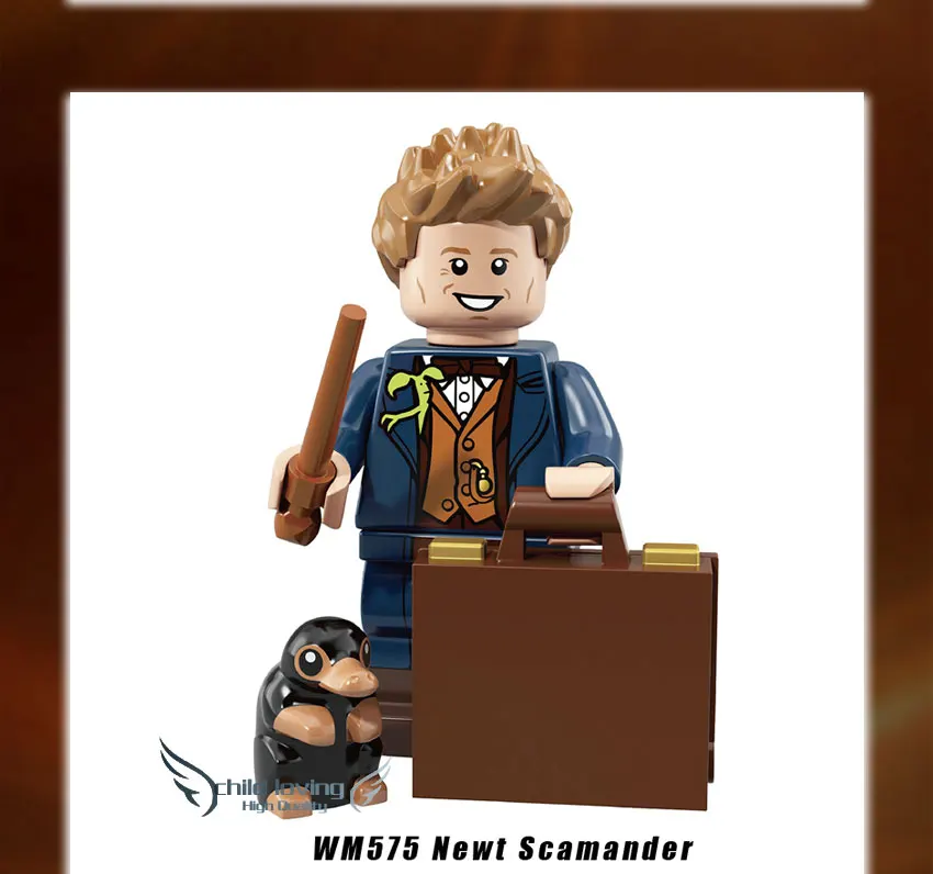 Фантастические звери строительные блоки The Crimes of Grindelwald Newt Tina серия Harry Potters Добби Дамблдор игрушки WM6042