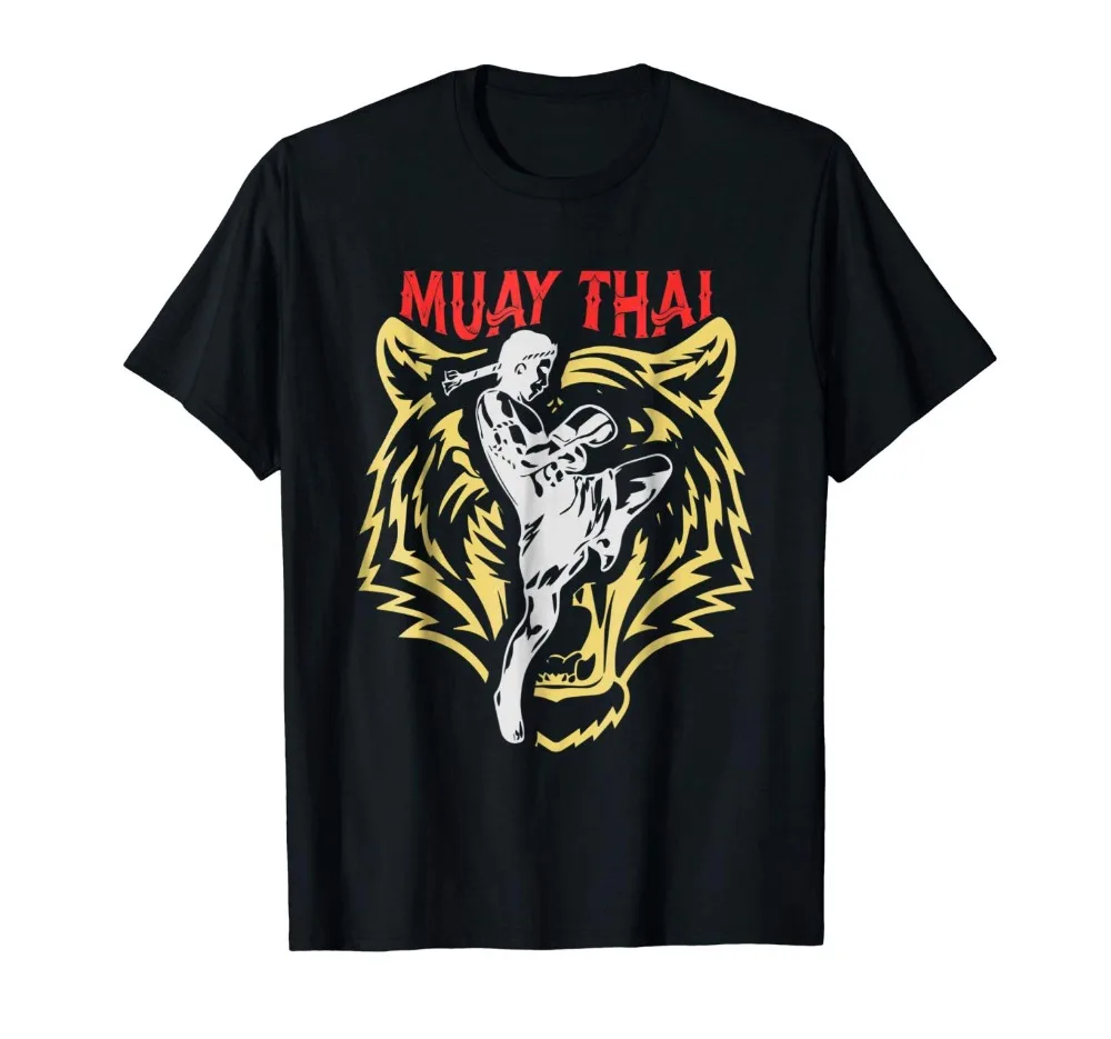

Muay Thai Tiger Fighter T-Shirt new 2019 Fashion Hot Mens T-Shirt Summer O Neck Cotton Custom Printed T Shirts